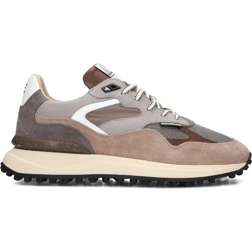 Taupe Wildleder Low Top Sneakers Sfm-10159 , Herren, Größe: 43 1/3 EU - Floris van Bommel - Modalova