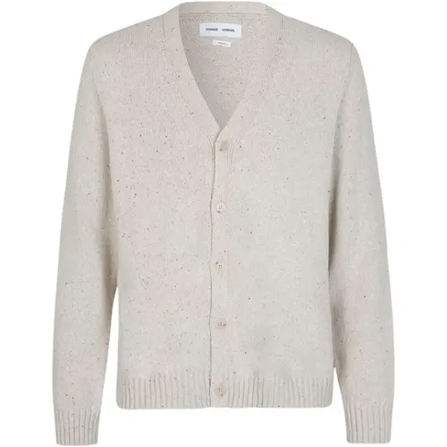 Casual Fit V-Neck Cardigan , male, Sizes: L, XL - Samsøe Samsøe - Modalova