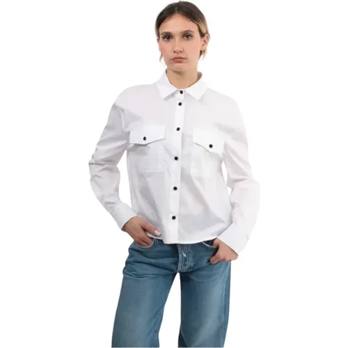 Weißes Langarmhemd , Damen, Größe: S - Jijil - Modalova