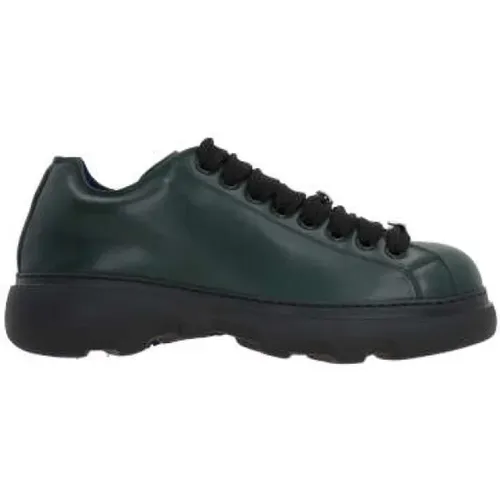 Dark Low-Top Leather Sneakers , male, Sizes: 8 1/2 UK, 7 UK, 9 UK, 6 UK, 10 UK - Burberry - Modalova