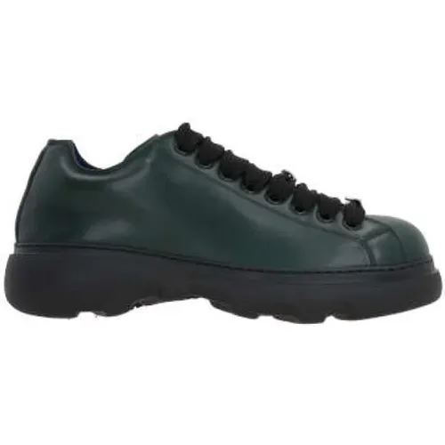 Dark Low-Top Leather Sneakers , male, Sizes: 8 1/2 UK, 7 UK, 9 UK, 6 UK - Burberry - Modalova