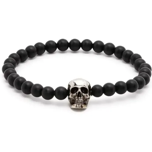 Pearl Skull Bracelet , male, Sizes: ONE SIZE - alexander mcqueen - Modalova