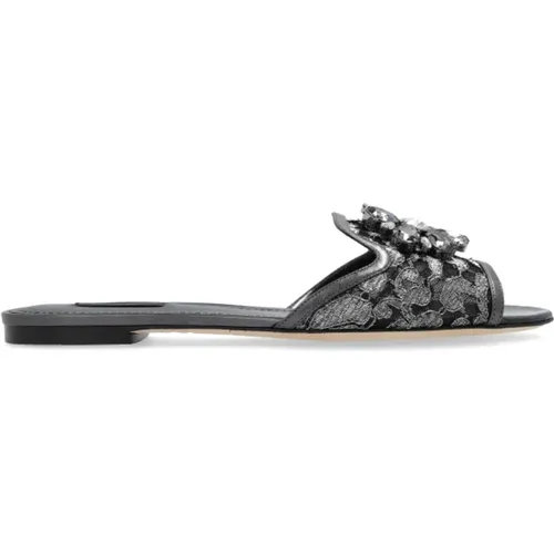 Bianca Slides , female, Sizes: 4 1/2 UK, 3 UK, 5 UK - Dolce & Gabbana - Modalova