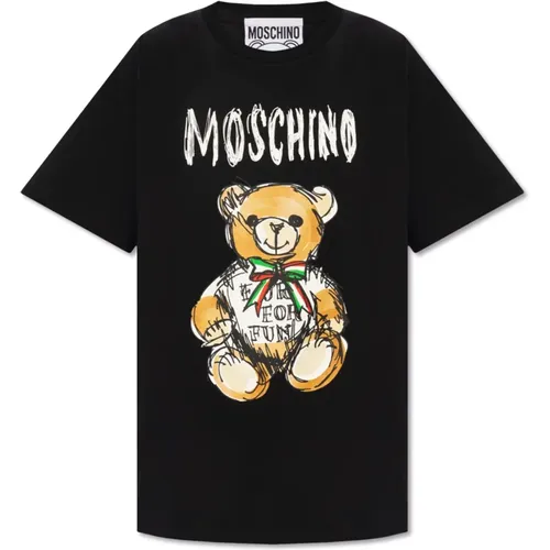 T-Shirt mit Logo Moschino - Moschino - Modalova