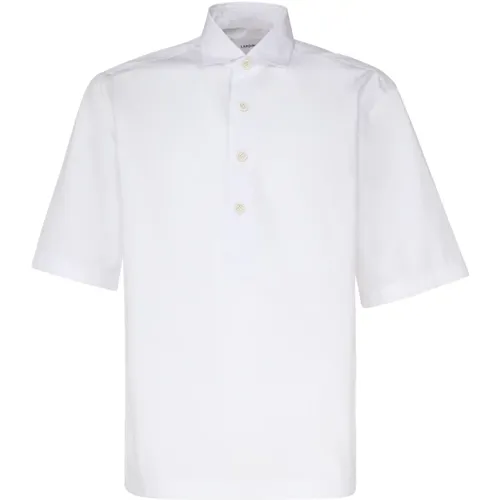 Weiße Baumwoll-Italienische Hemd , Herren, Größe: L - Lardini - Modalova