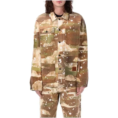Mens Clothing Outerwear Military Ss24 , male, Sizes: L, M - Msgm - Modalova