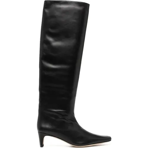 Leather Knee-High Pointed Toe Shoes , female, Sizes: 4 UK - Staud - Modalova