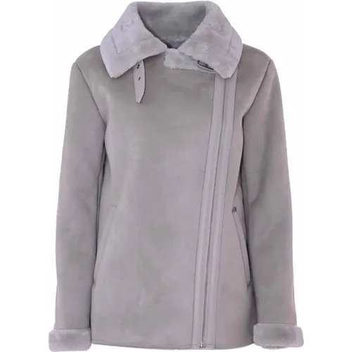 Winter Fleece-Style Jacke mit Reißverschluss , Damen, Größe: XL - Kocca - Modalova