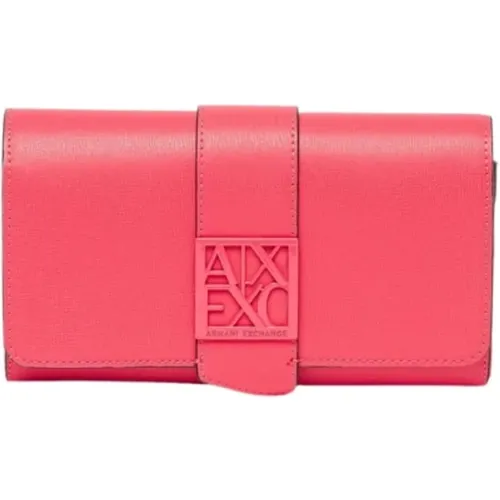 Slim Leather Wallet , female, Sizes: ONE SIZE - Armani Exchange - Modalova