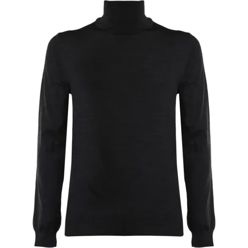 Dark Grey High Neck Turtleneck , male, Sizes: 3XL, L, 4XL, M, 5XL - Zanone - Modalova