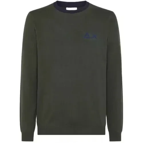 Men Military Sweater with Logo , male, Sizes: XL, 3XL, 2XL, M, S, L - Sun68 - Modalova