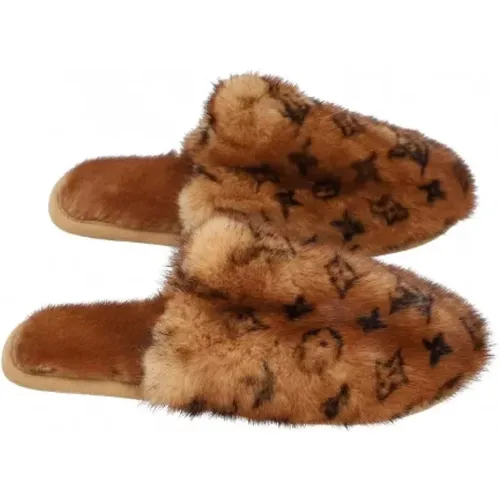 Pre-owned Faux Fur sandals , female, Sizes: 2 UK - Louis Vuitton Vintage - Modalova