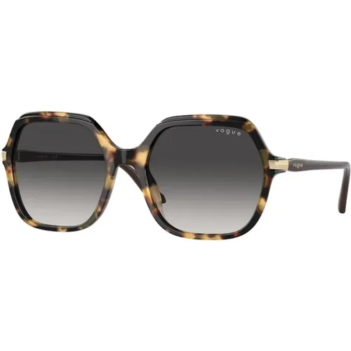 Stylish Carey Frame with Gray and Black Gradient Lenses , unisex, Sizes: 56 MM - Vogue - Modalova