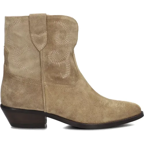 Taupe City Western Stiefeletten , Damen, Größe: 36 EU - Lina Locchi - Modalova