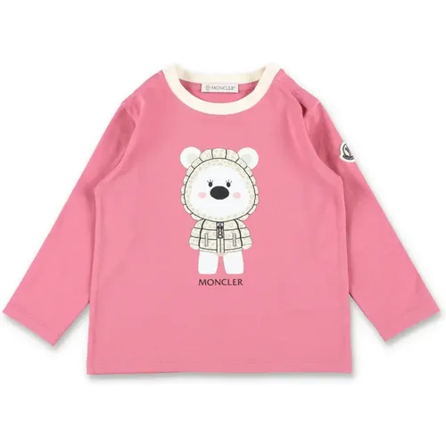 Fuxia Teddybär Langarm T-Shirt - Moncler - Modalova