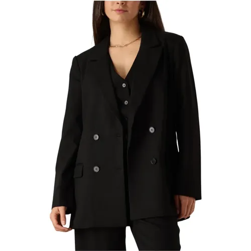 Eleganter Schwarzer Blazer Nv-Elaine , Damen, Größe: M - Notre-v - Modalova