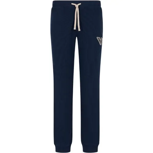 Sporty Knit Trousers with Elastic Waistband and Side Pockets , male, Sizes: XL - Emporio Armani - Modalova