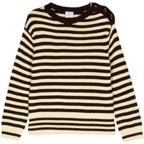 Striped Knit Sweater , female, Sizes: XS, S, M - Alysi - Modalova