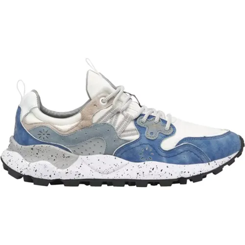 Men's Shoes Sneakers Light Blue, White Ss24 , male, Sizes: 11 UK - Flower Mountain - Modalova