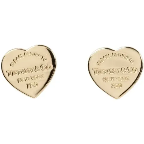 Pre-owned Gold earrings , female, Sizes: ONE SIZE - Tiffany & Co. Pre-owned - Modalova