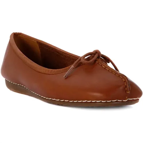 Ballerina Freckle DK TAN , female, Sizes: 5 UK, 6 UK - Clarks - Modalova