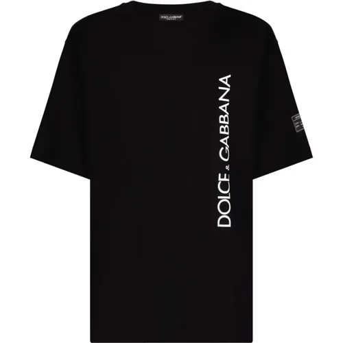 Logo Print T-shirts and Polos , male, Sizes: L, M, S, XL - Dolce & Gabbana - Modalova