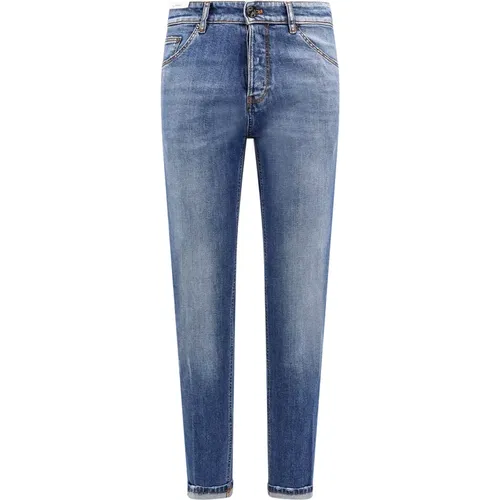 Denim Jeans mit Rückenlogo-Patch , Herren, Größe: W34 - PT Torino - Modalova