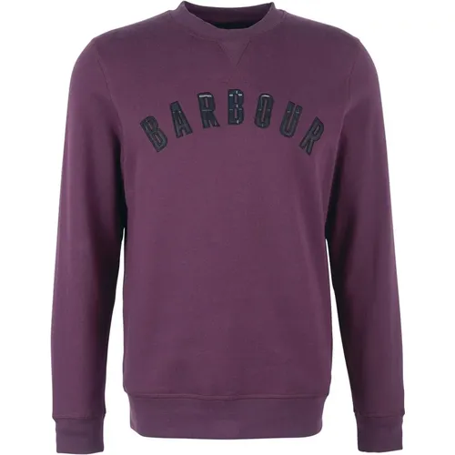 Klassischer Crew Neck Sweatshirt , Herren, Größe: XL - Barbour - Modalova