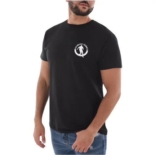 Stretch Baumwolle Logo Print T-Shirt , Herren, Größe: L - Bikkembergs - Modalova