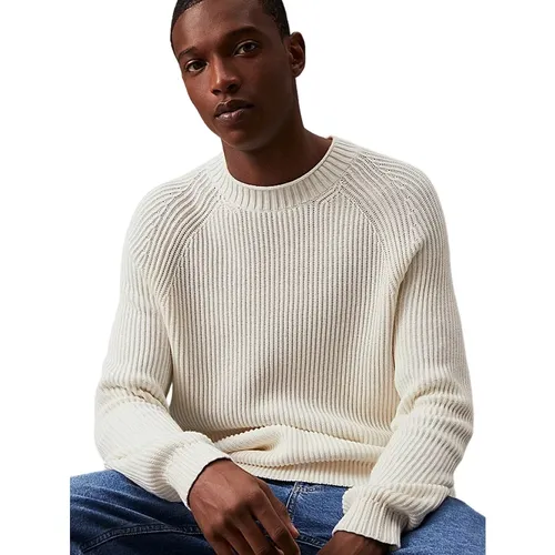 Bio-Baumwollpullover Creme , Herren, Größe: M - Calvin Klein - Modalova