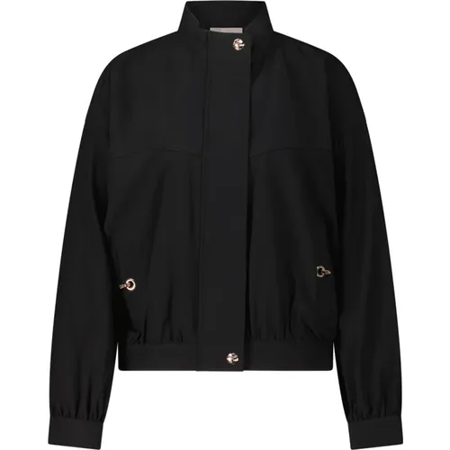 Blouson Jacke mit goldenen Details , Damen, Größe: L - Liu Jo - Modalova