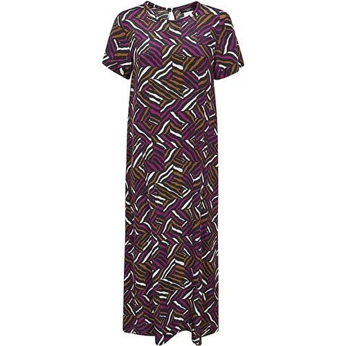 Silk Midi Dress with Print , female, Sizes: 2XS, S, M - Max Mara Weekend - Modalova