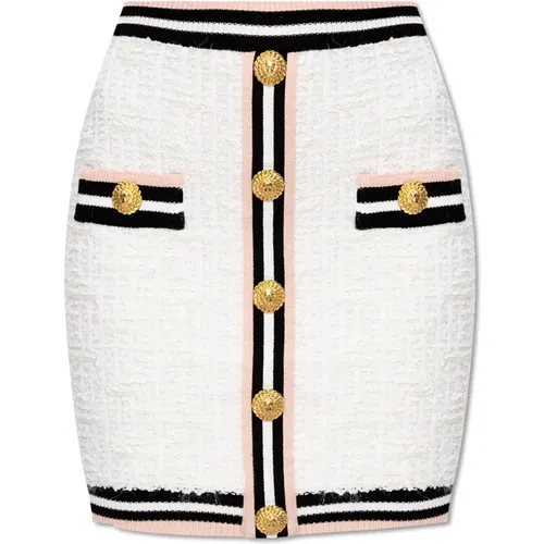 Tweed skirt , female, Sizes: M - Balmain - Modalova