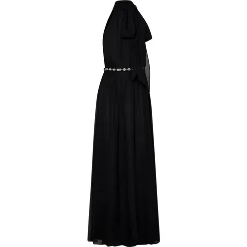 Elegant Silk Georgette Long Dress , female, Sizes: L - Max Mara - Modalova