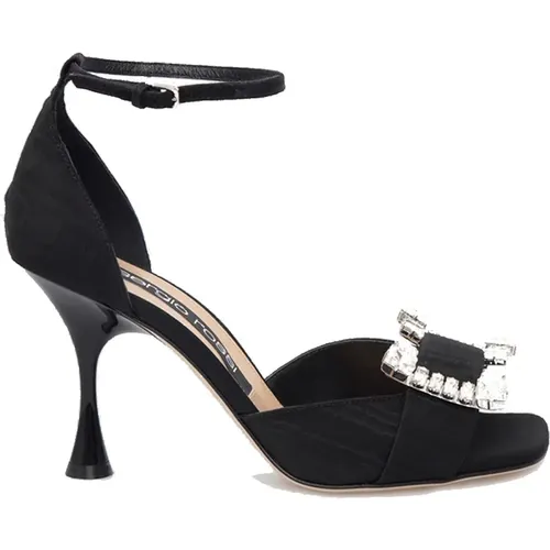 Crystal Sandals Aw23 , female, Sizes: 6 1/2 UK - Sergio Rossi - Modalova