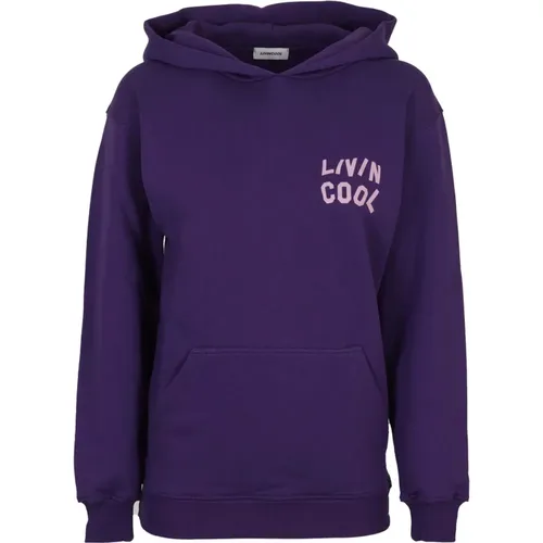 Künstlerische Cappuccio Hoodie , Damen, Größe: XS - LIVINCOOL - Modalova