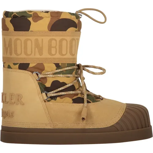 Camouflage Schneestiefel mit Metallösen , Herren, Größe: 41 EU - Palm Angels - Modalova