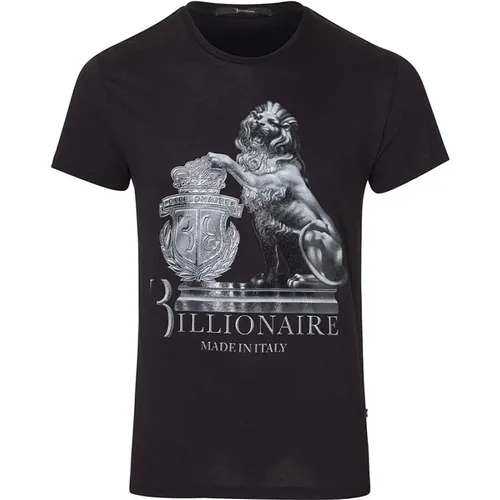Logo Print Cotton T-Shirt , male, Sizes: XS, S - Billionaire - Modalova