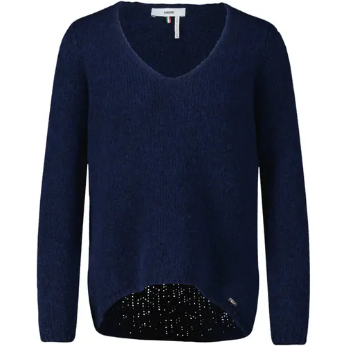 Merinowolle V-Ausschnitt Pullover , Damen, Größe: XS - CINQUE - Modalova