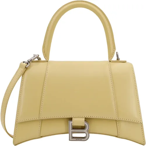 Gelbe Lederhandtasche mit Klappverschluss - Balenciaga - Modalova