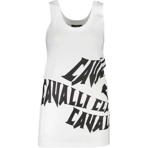 Elegantes bedrucktes Tank-Top mit breiten Schultern , Damen, Größe: XL - Cavalli Class - Modalova