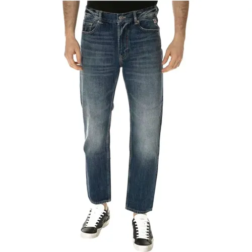 Denim Mom Jeans 100% Baumwolle Italien , Herren, Größe: W28 - Roy Roger's - Modalova