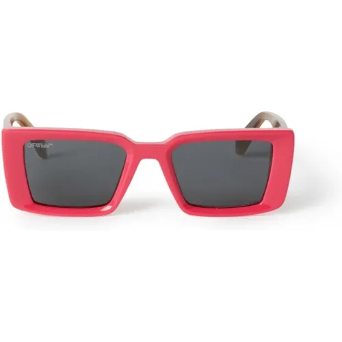 Quadratische Cat-Eye Sonnenbrille , Damen, Größe: 53 MM - Off White - Modalova