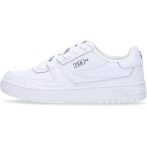 Weiße Low-Top-Sneaker Leder Gummisohle , Herren, Größe: 45 EU - Fila - Modalova