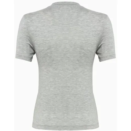 Gedrapptes T-Shirt mit Kurzen Ärmeln aus Weicher Viskose , Damen, Größe: L - Remain Birger Christensen - Modalova