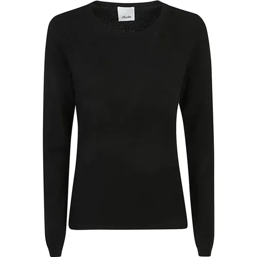 Schwarzer Sweatshirt Aw24 Damenmode , Damen, Größe: L - allude - Modalova