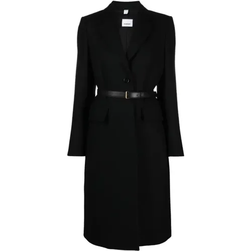 Single-breasted wool tailored coat , female, Sizes: L - Burberry - Modalova