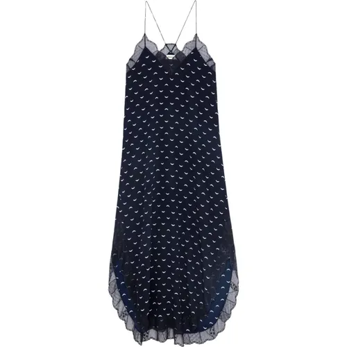 Marineblaues Maxi Day Kleid mit Flügeldruck - Zadig & Voltaire - Modalova