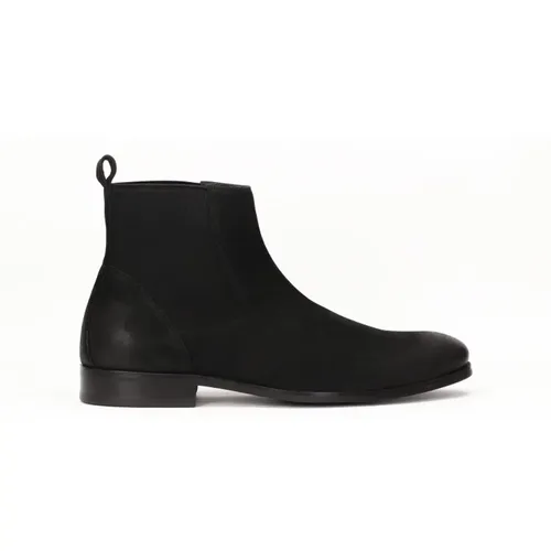 Schwarze Chelsea-Boots mit elastischen Einsätzen , Herren, Größe: 45 EU - Kazar - Modalova