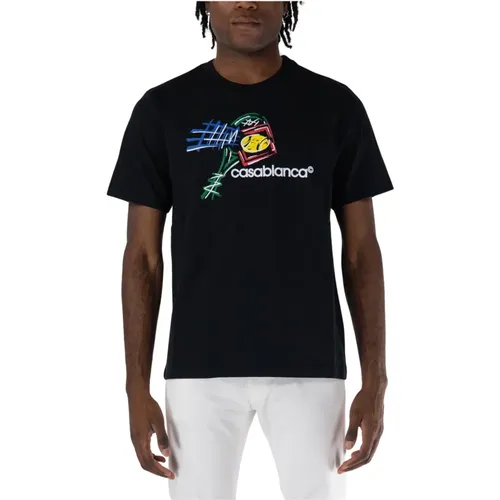 Tennis Croquis Screen Printed T-Shirt - Casablanca - Modalova